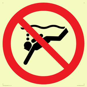 Prohibition: No sub-aqua diving